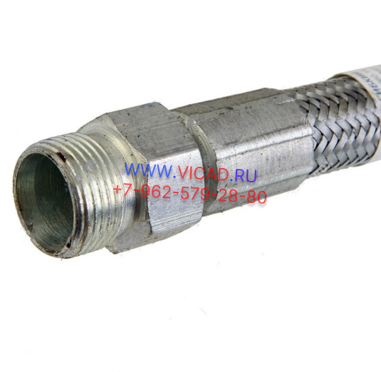 Шланг тормозной КАМАЗ-ЕВРО-2 компрессора L=605мм в металлической оплетке 6520-3506060-14